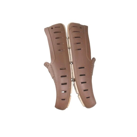 Floaters Mens Brown Casual Rubber Loafer Shoes Slip On Waterproof Low Top Sz 12 - Picture 5 of 10